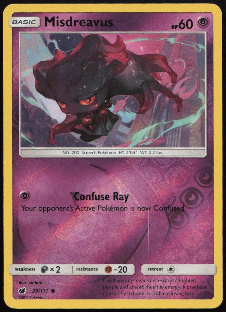 Misdreavus 39/111 NM Crimson Invasion Common Reverse Holo Pokemon