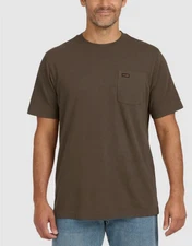 Wrangler Men's Pocket Tee, Brown, Size XXL