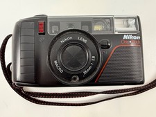 Nikon One Touch L35AF3 Point Shoot 35mm Film Camera w/Battery 2.8 Lens Strap