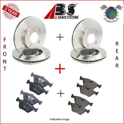 Kit Bremsscheiben und Bremsbeläge vorne + hinten ABS per BMW 1 E88 118 E8 efa D