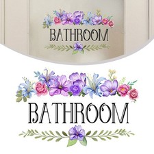 New Waterproof Vinyl Wall Sticker Bathroom Door Sign Easy Application Removable