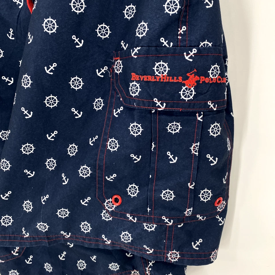 BEVERLY HILLS POLO CLUB Hombre Bañador Pantalones Cortos Talla Grande Azul Marino Náutico Foto 3 de 4