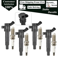 UF611 4pcs Ignition Coil and Spark Plug For 2009-2015 Kia Hyundai 2.0L 2.4L