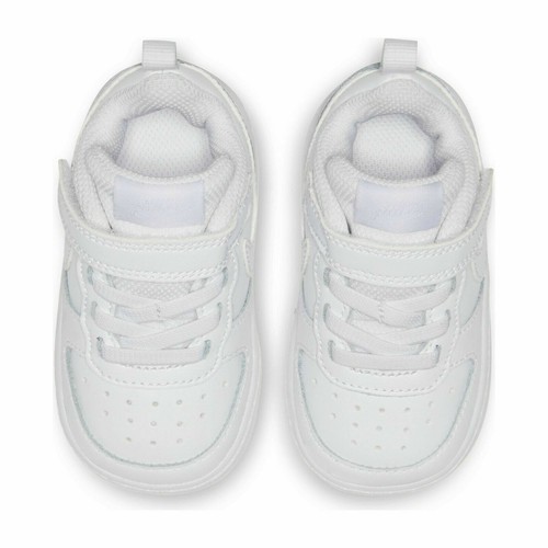 Nike Court Borough Low 2 (TDV) White/White BQ5453 100 Toddler Size Free Shipping - Picture 4 of 5