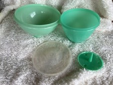Vintage Jadite Green Tupperware Lot of 4 Lett...