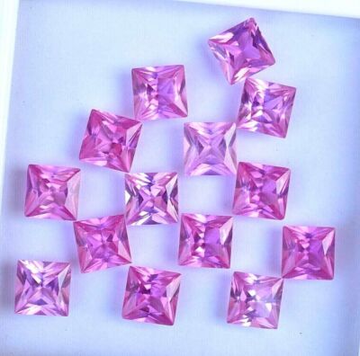 40.25 Ct Natural Pink Ruby Cushion 8.00 MM Certified 14 Pcs Loose Gemstones