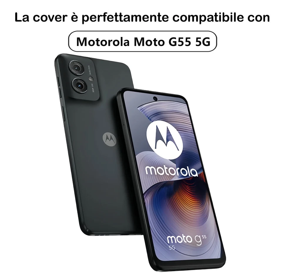 Custodia cover back case per Motorola Moto g55 5G in TPU morbida fantasia M10 - Immagine 2 di 4