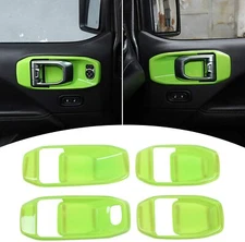 4x Inner Door Handle Bowl Cover Decor Trim for Jeep Wrangler 2018+ JL JT Green