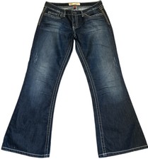 BKE Sabrina Jeans Women  s Sz 30 Dark Wash Mid Rise Boot Cut 34  Waist 29  Inseam