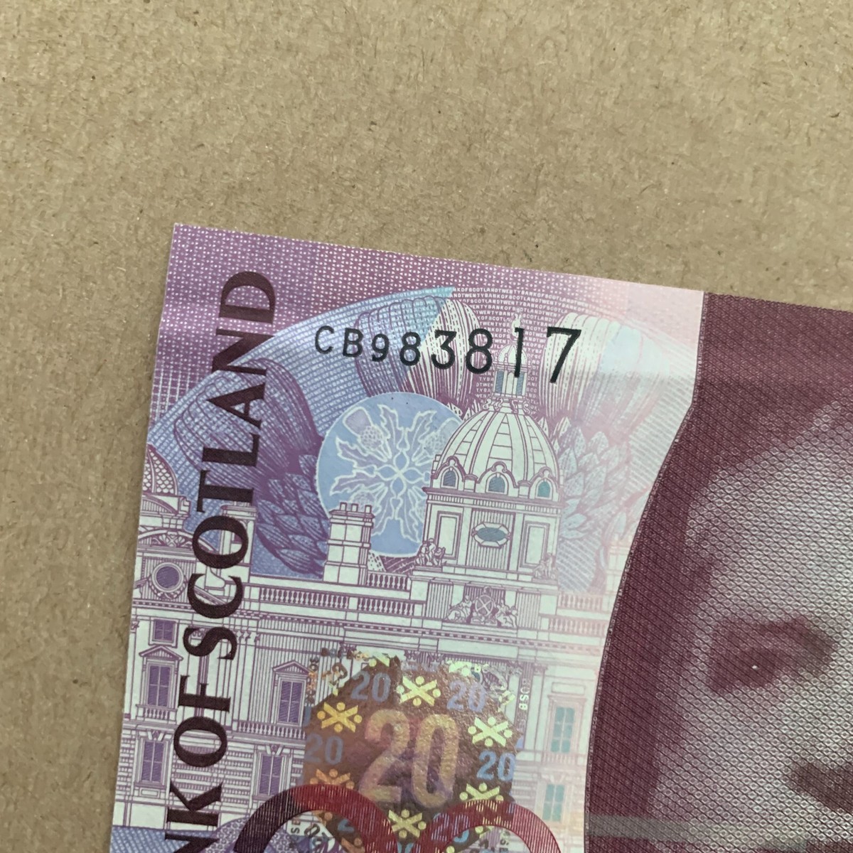 Scotland 20 Pounds Banknote 2009 Scottish Currency Walter Scott