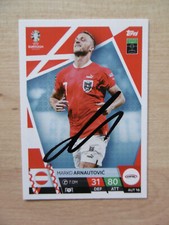 Marko Arnautovic autograph signed TC Topps Euro 2024 "Austria"
