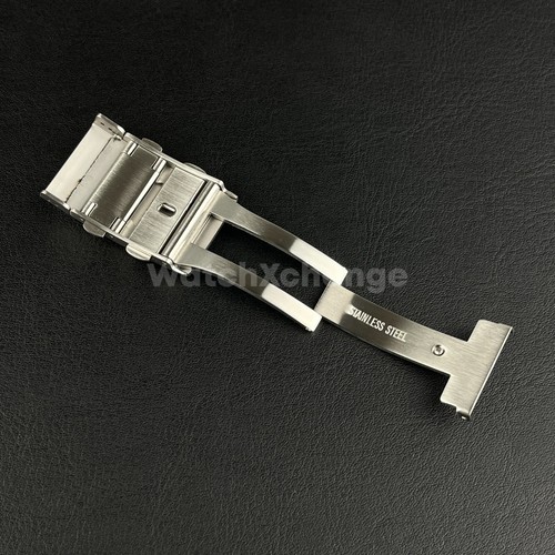 Stainless Steel Watch Buckle Clasp Double Lock Button Luxury Diver 18 20 22mm - Bild 5 von 7