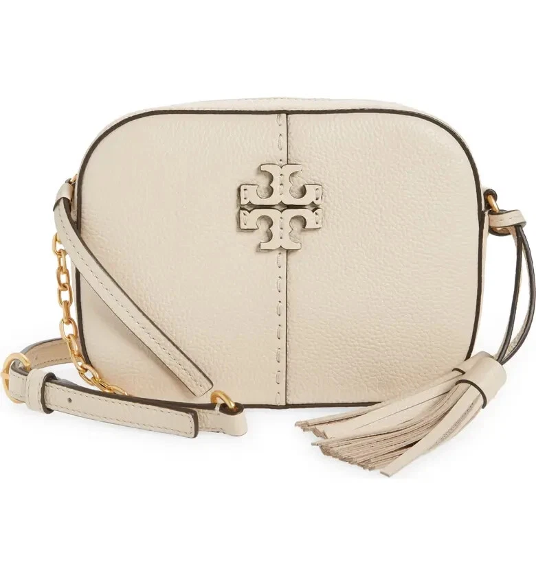  Tory Burch Women's Mcgraw Camera Bag, Brie, Off White