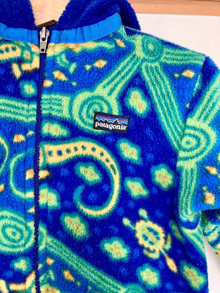 Rare Patagonia Bluegrass Crocodile Full Zip Jacket Fleece USA 24M