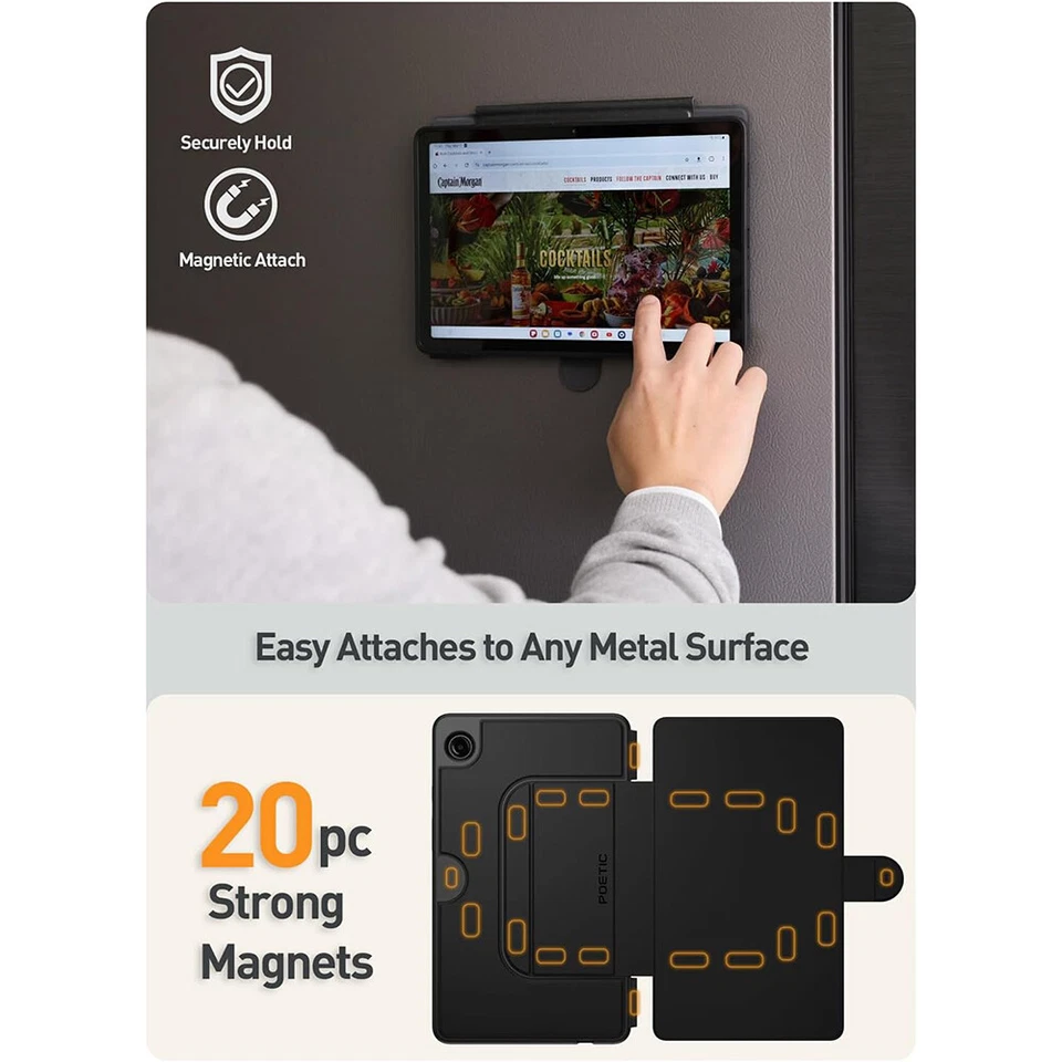 Funda para Samsung Galaxy Tab A9 2023 Poética Magnética Fidget Montaje Folio Soporte Foto 4 de 4