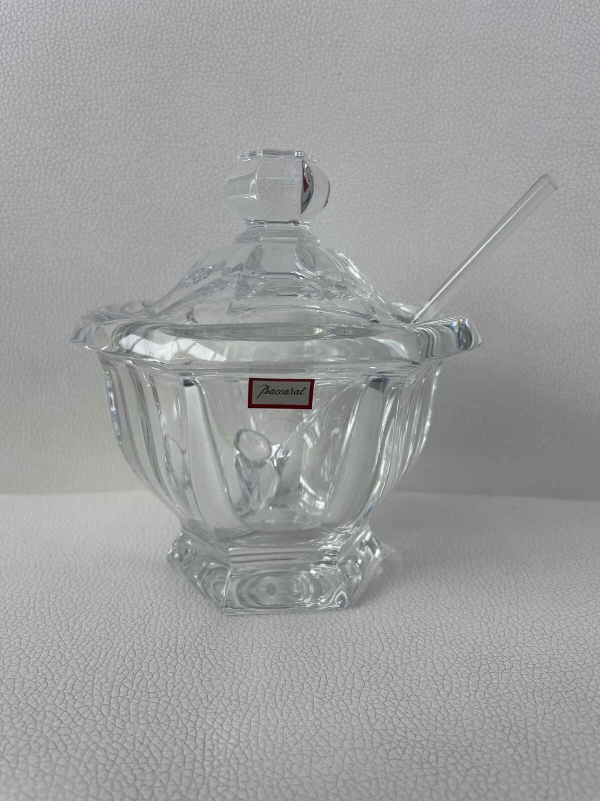 Baccarat Crystal Harcourt Missouri Jam With Spoon Original Box, Mint Condition eBay
