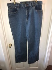 New Lauren Jeans Co. Women's Jeans Straight Leg Dark Blue Size 16 (33x29)