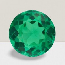Emerald Round Cut Gemstone 0.61 Cts - 6 mm Lustrous Loose Gem