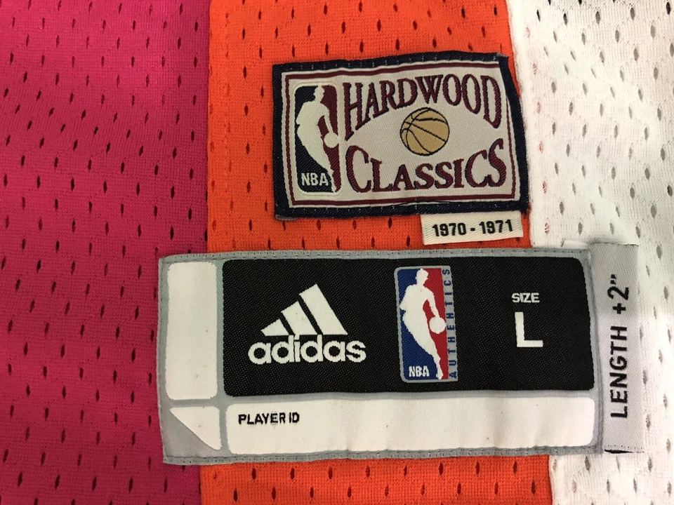 DWYANE WADE ADIDAS HWC RETRO 1970-71 FLORIDIANS JERSEY SIZE L Miami Heat HOF - Image 4 of 4