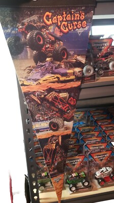 KID FAVORITE CAPTAINS CURSE!Monster Jam  Felt Pennant Flag
