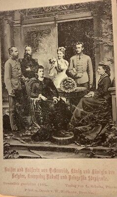 CdV. FRANZ JOSEF,ELISABETH,RUDOLF etc.,Photo:W.Hoffmann,Dresden,1881