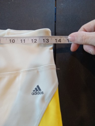 NWT Adidas AEROREADY Girls XL 7/8 Tights HIT Workout Green Yellow Colorblock - Picture 6 of 7
