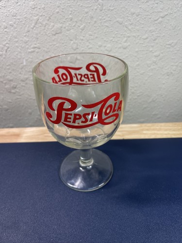 Impresión Pulgar Redonda Vidrio Transparente Pepsi Cola 3 3/4" Logotipo Rojo - Imagen 4 de 5
