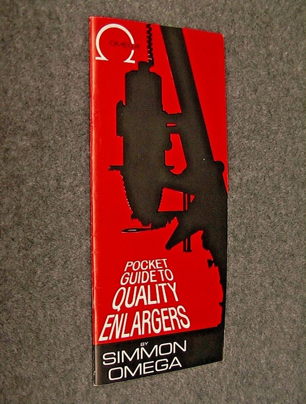 Rare SIMMON OMEGA Pocket Guide To Quality ENLARGERS Sales Brochure - FREE Shpg!