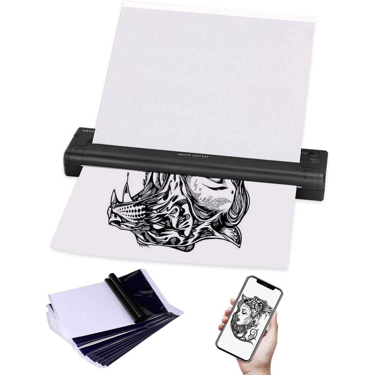 YILONG ATS886 Wireless Tattoo Transfer Stencil Printer Machine