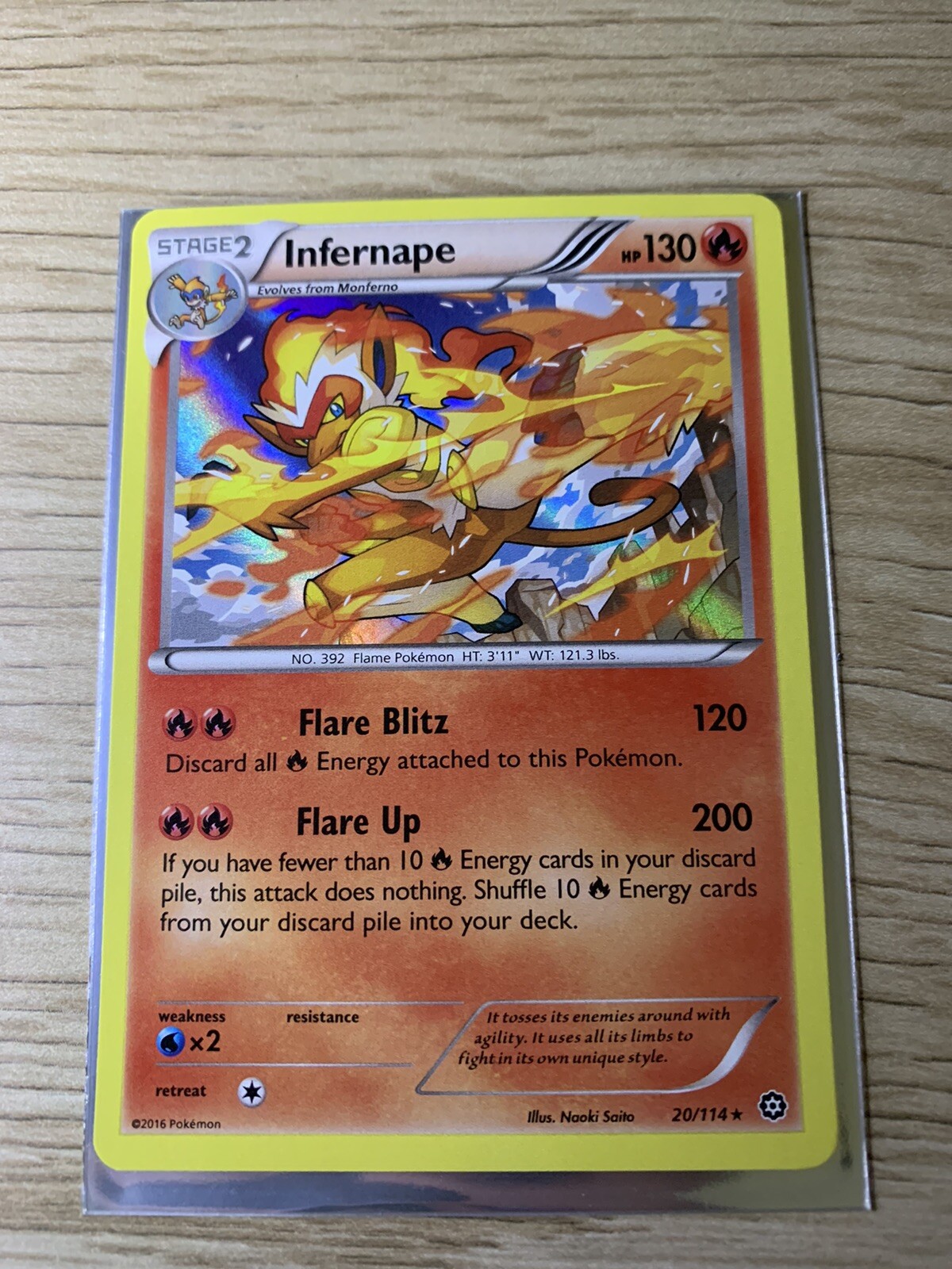 INFERNAPE - 20/114 - HOLO Rare XY - Steam Siege - Pokemon - MINT