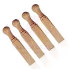 4X Wooden Door Wedge Beech Wood Door Stopper Jammer Door Stopper