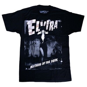 Kreepsville-666-Elvira-Gothic-Horror-Mistress-of-the-Dark-Black-T-Shirt-Size-L