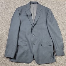 Jos. A. Bank Blazer Mens 43 Long Gray Tailored Fit 100 Wool Single Breast