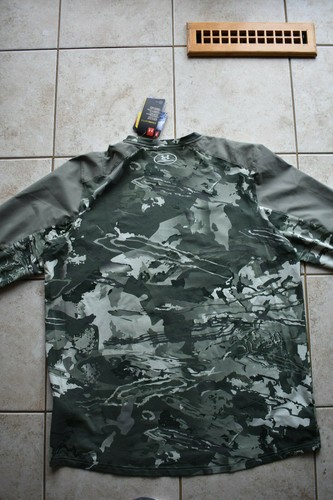 New Under Armour Men's CoolSwitch Thermocline Hybrid Camo L/S Crew Shirt Small - Picture 5 of 5