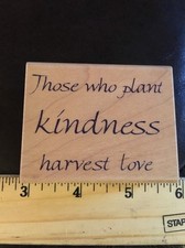 Rubber Stamp Inkadinkado 5619L Those Who Plant Kindness Harvest Love Garden Rare