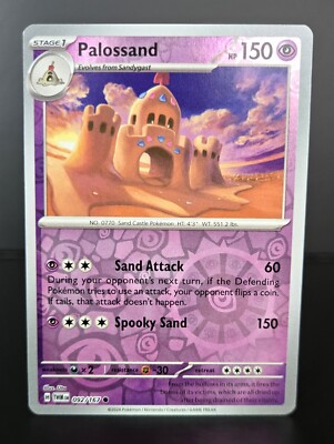 Pokémon TCG - PALOSSAND 015/167 - Reverse Holo - Twilight Masquerade 2024 - NM+