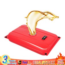 5-Gallon Universal Generator Gas Fuel Tank w/ Chrome Cap Gauge Petcock Valve Red