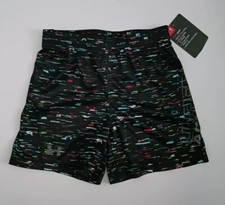 NEW Boy's INFANTS Under Armour HEATGEAR Black Multicolor Signature Short Sz.24M