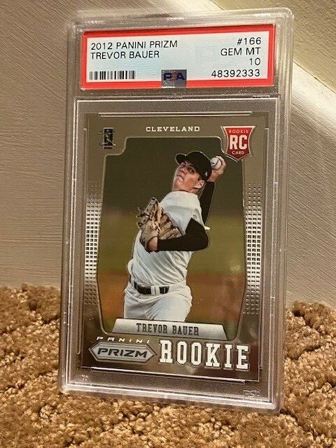 2012 Panini Prizm Trevor Bauer PSA 10 #166 ROOKIE RC Card