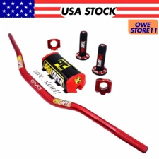 Original "Evo" PRO TAPER Handlebar Fat Bar DIRT BIKE ATV Quad 1 1/8 GRIPS Pads