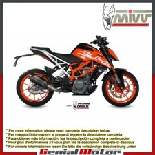 Terminale Scarico MIVV Suono Nero Acciaio inox per Ktm 390 Duke 2017 > 2020