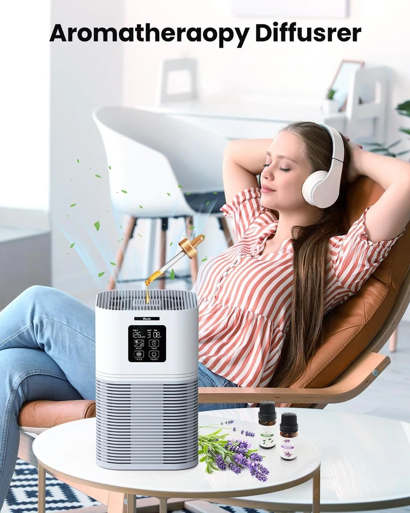 Air Purifier for Large Rooms HEPA Filter For Pet Dander Wildfire Odor Removal