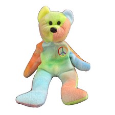 TY Peace™ The Beanie Baby Collections February 1, 1996 Ty Dyed Bear [No Tag]