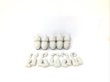 Porcelain Kitten Fox In Overhauls Arms Legs Bodies Unfinished Set Of 5 Vintage