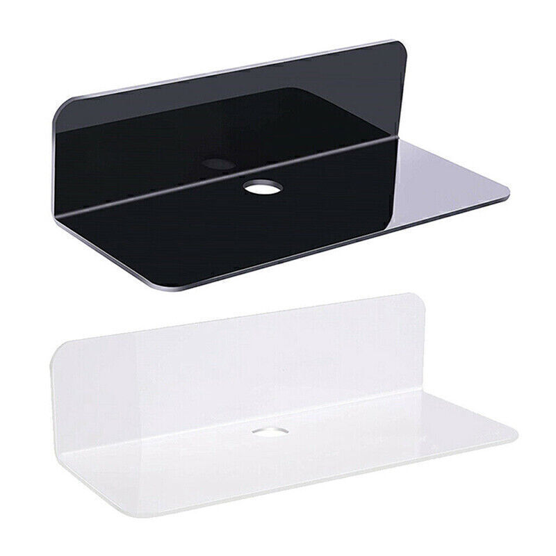 Damage-Free Acrylic Floating Wall Shelf Stick-On for Speaker Action Figures