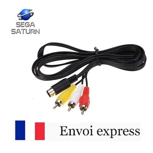 Cable video / peritel RCA pour Sega Saturn - Cordon NEUF