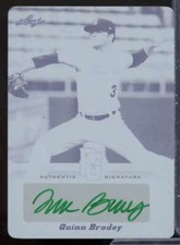 Quinn Brodey Rookie 2013 Leaf Perfect Game Autograph Printing Plates Black #QB1 