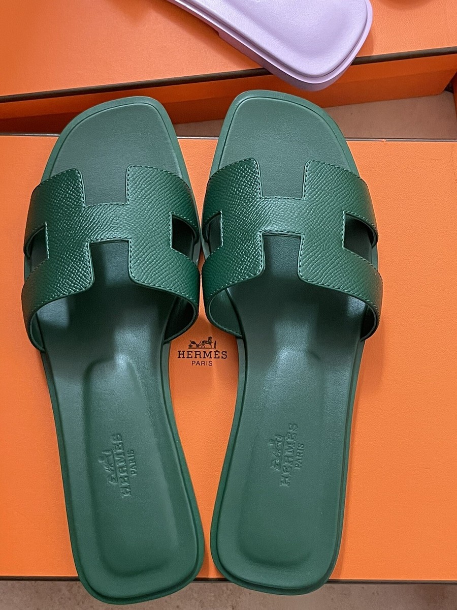 Size 36.5EU Brand New Hermes Vert Cactus Epsom Calfskin Oran