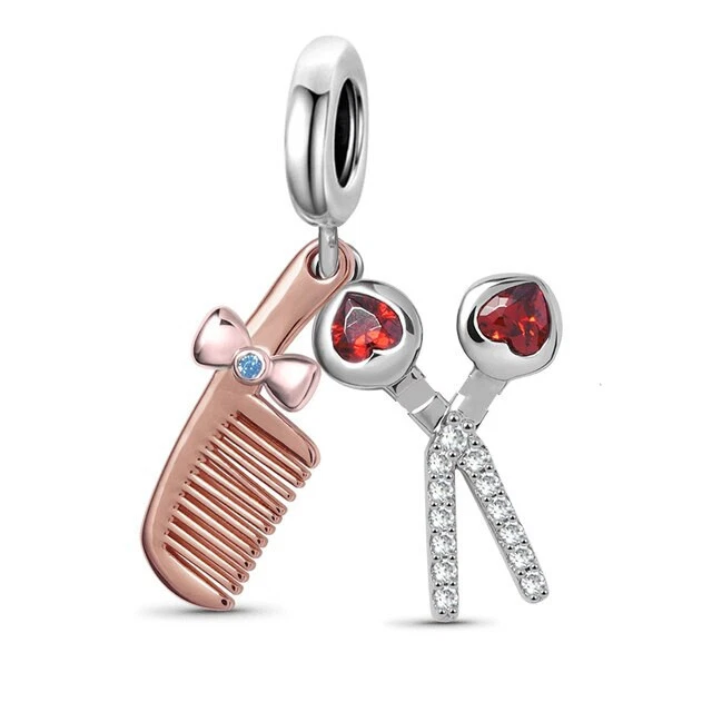 Pandora charm scissors and online comb