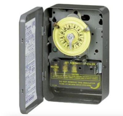 Intermatic T101 24-Hour Mechanical Time  120 VAC 60Hz SPST Indoor Metal No Box